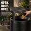 Poubelle commerciale 19 gallons, poubelle ronde en métal avec couvercle à capuchon, bronze foncé-133354928