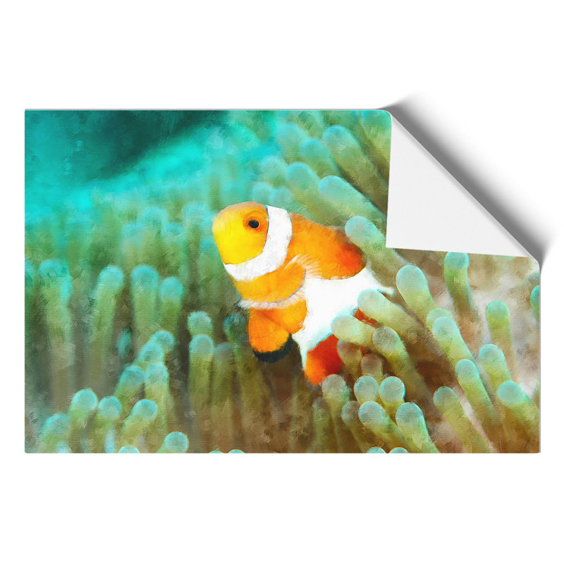 Clownfish Painting - Frameless Print, 21cm H x 30cm W x 0.1cm D