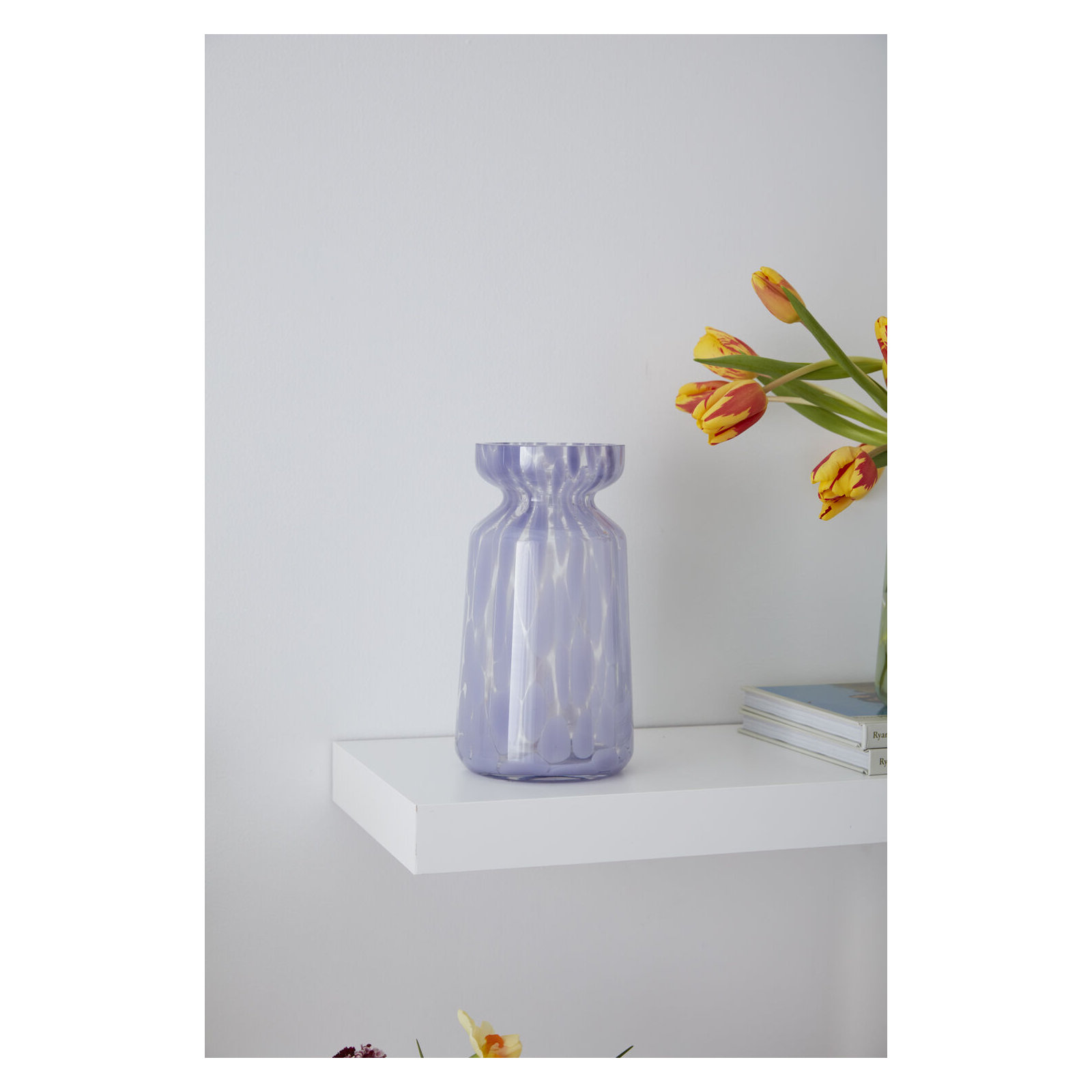 Aude 9.75'' Glass Table Vase, Purple