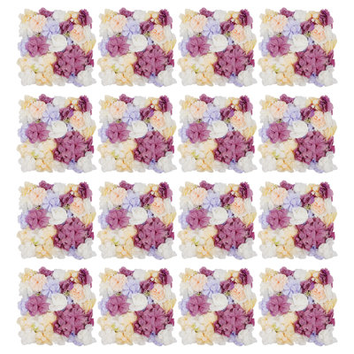 Artificial Flower Wall Panels, 16 PCS Flower Wall Panels, Artificial Flowers Wall Decoration
