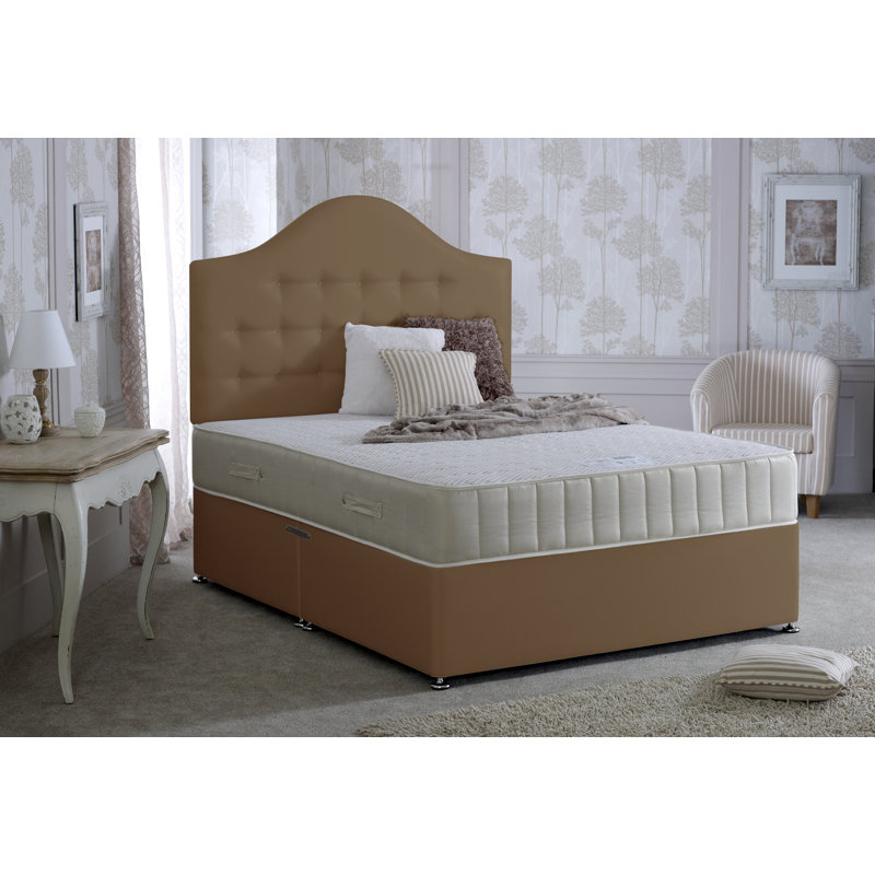 Memory Foam Divan Bed Set, Single (3'), Without Drawer, Beige
