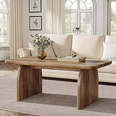Table basse rectangulaire en bois