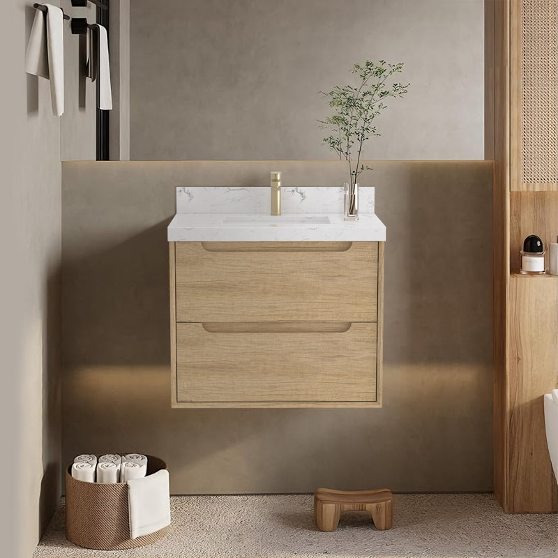 Ensemble de meuble-lavabo mural 30 po avec lavabo Dyerville