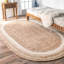 Tapis blanc cassé / naturel en jute avec bordure pour la salle à manger, le salon ou la cuisine Ankita-1078706407