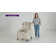 Celia Upholstered Manual Recliner with Classic Wing Back and Solid Vase-Shape Wooden Legs