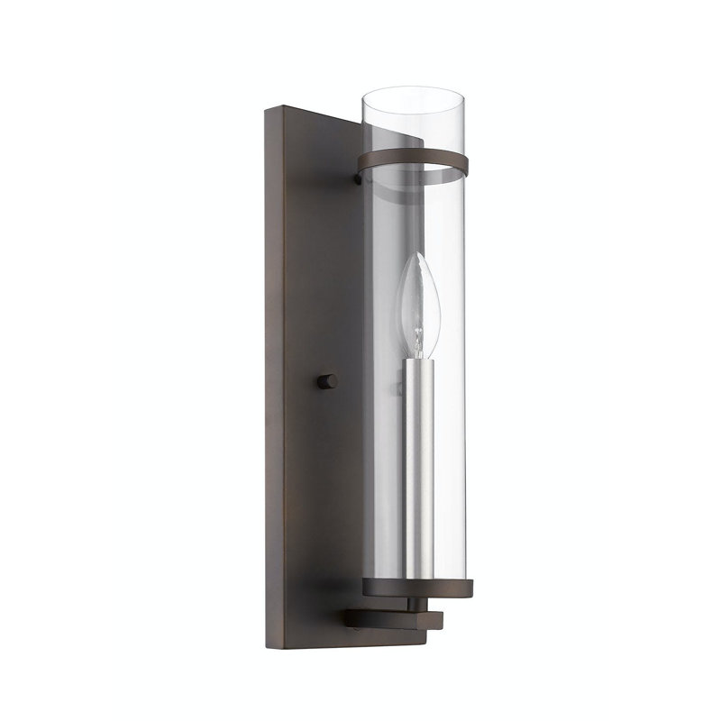 Aart Candle Wall Light, Oil Rubbed Bronze and Nickel