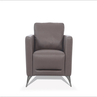 Chaise en cuir taupe de Malaga (assemblée)