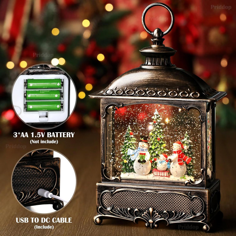 The Holiday Aisle® Christmas Decorations Mini Lantern Christmas Lanterns  Decorative Christmas Tree Home Decoration Lamp Simulated Small Lantern  Flame Christmas Decorations Indoor Include Battery (4 PCS)