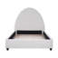 Structure de lit simple avec tête de lit arrondie rembourrée Boucle, blanc-115636978