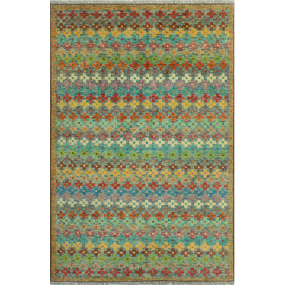 One-of-a-Kind 5'1" X 8' New Age Wool Area Rug in
