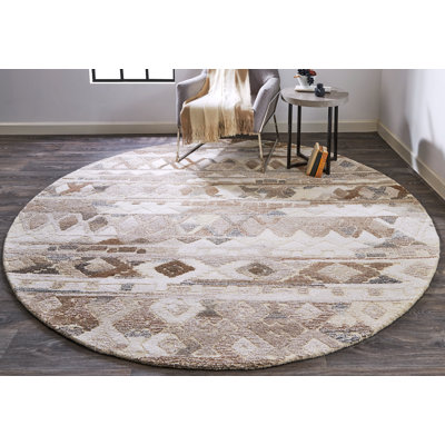Tapis ivoire en laine Amirah