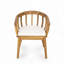 Fauteuil club d'extérieur en bois d'acacia