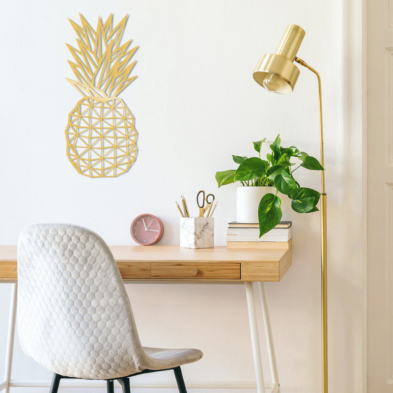 Food & Beverage Wall Decor on Metal, 55cm H x 22cm W x 0.15cm D, Gold