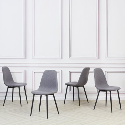 4 Gaviota Fabric Velvet Upholstered Dining Chair