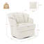 Fauteuil demi-tonneau pivotant rembourré Lakitia Rowena -2136543500