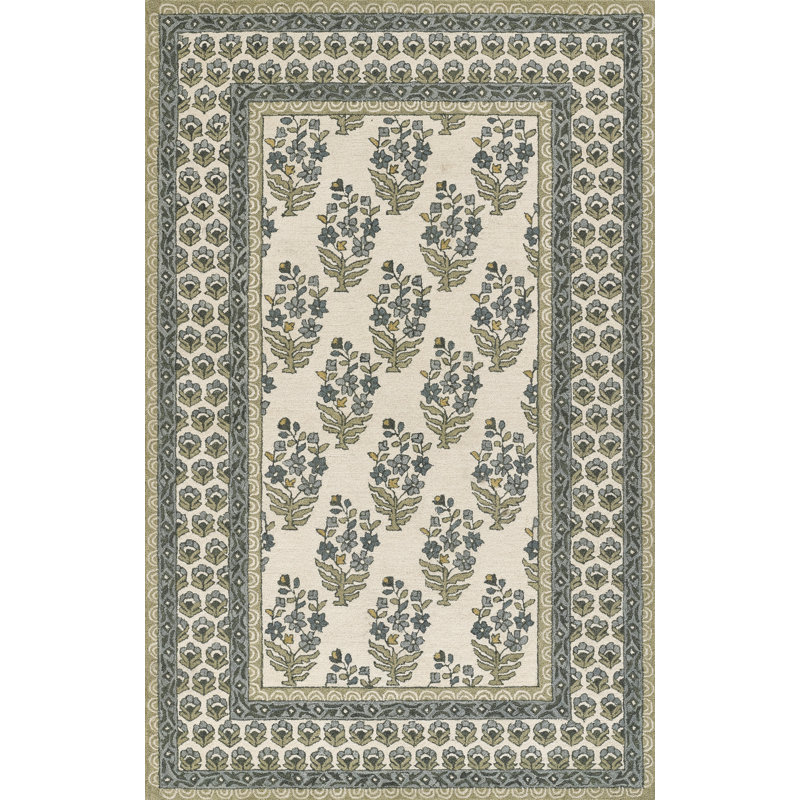 Cotswold Wool Floral Area Rug, Rectangle 5' x 7'6"