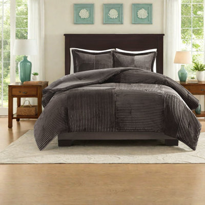 Cozy Plush Bedding Sets Polyester Ribbed Modern Comfort For Home