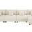 4 - Piece Upholstered White Faux Rabbit Fur Flannel Modular Sectional Sofa with Armrests & Throw Pillows-2067417775