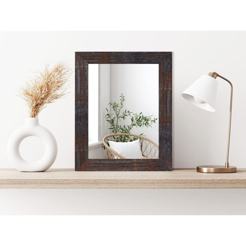 Miroir décoratif, Laiton acier industriel, 33 po x 26 po