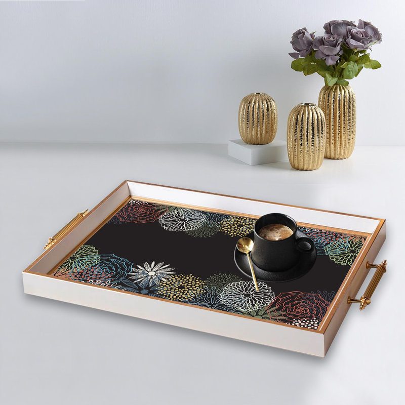 Elegant Glass Tray, 19.7 x 11.4 x 1.4 inches | 100% Durable Glass Construction | Easy to Clean with Damp Cloth | Ideal for Serving, Decorative Display, and Organizing | Stylish Addition to Home Décor