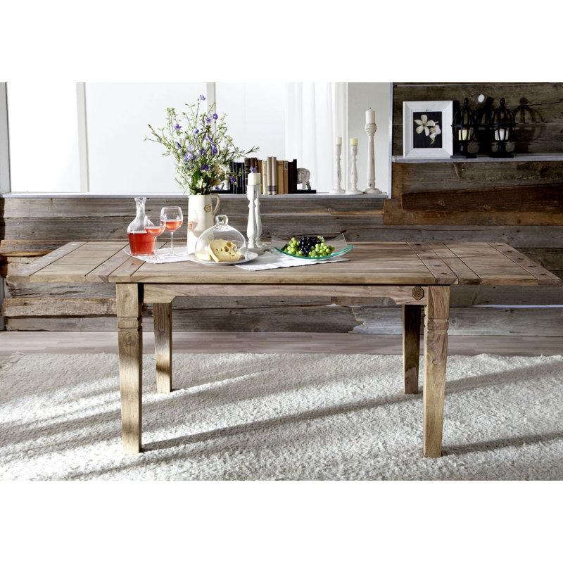 Leeds Extendable Solid Wood Dining Table, H76 x L140 x W90cm