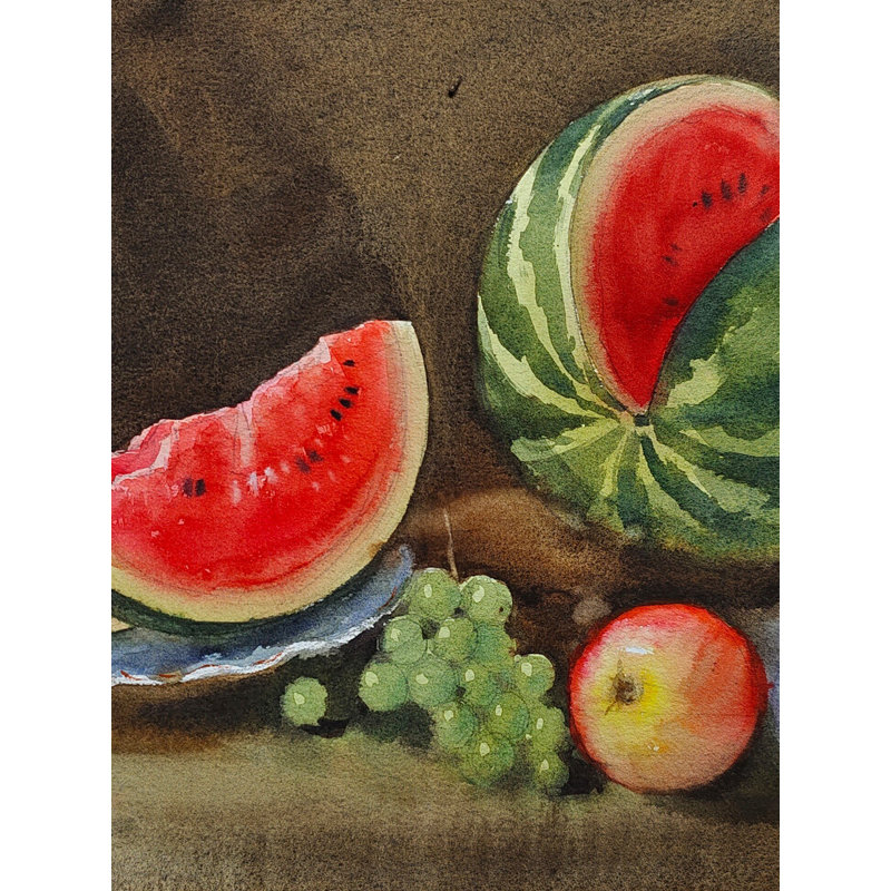 Melon d'eau | Aquarelle par Achintya Hazra