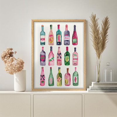 Bouteille de vin colorée