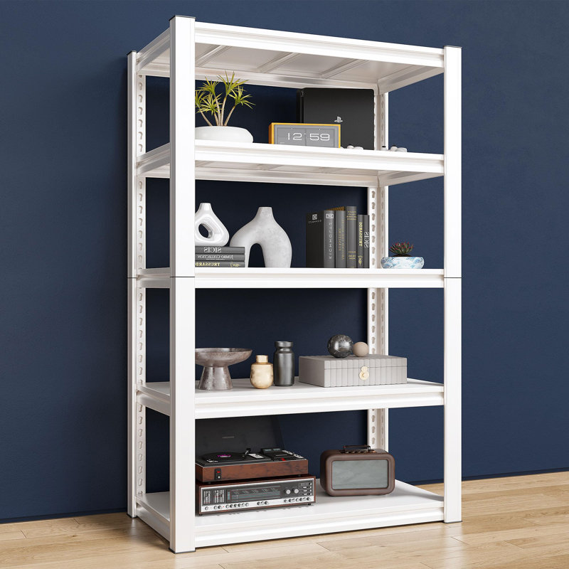Makaylin Storage Shelves Garage Shelving Unit for Storage 5-Tiers Storage Shelf, 72" H x 31.7" W x 16.3" D, White