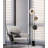 Sleek Linear Metal Frame Warm Glow Floor Lamp