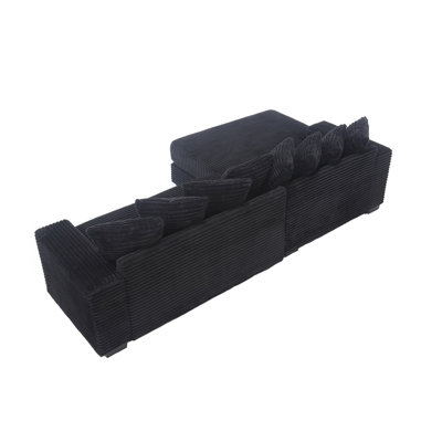 Canapé en velours côtelé modulaire à compression