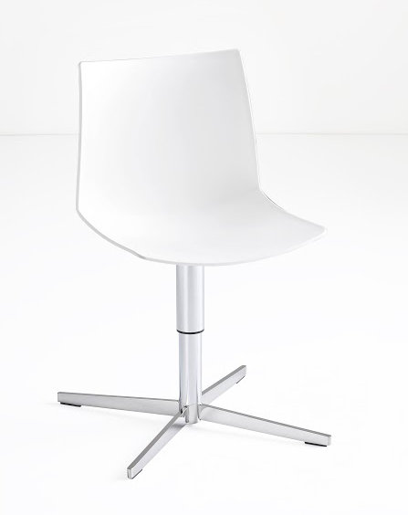 Fauteuil de bureau à dossier moyen Kanvas, Blanc