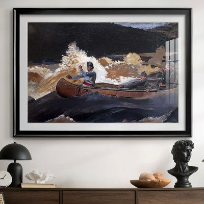 Shoot the Rapids, Saguenay River-Winslow Homer, reproduction encadrée avec passe-partout et verre - 1905-1910