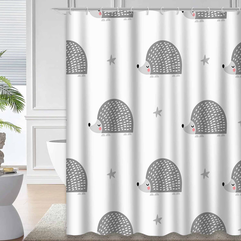 Mignon rideau de douche avec 12 crochets, L 72 po x l 84 po