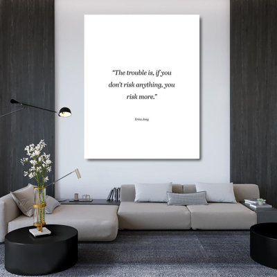 Trinx ArtsyQuotes Gallery Wrapped Canvas Art Titled: Erica Jong Quote: Risk More ArtsyQuotes-002297
