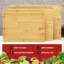 Ensemble de 3 planches à découper en bambou, ensemble de planches à découper de cuisine avec support, ensemble de planches à découper
