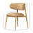 Olimpio Leather Upholstered Dining Chair, Light Brown