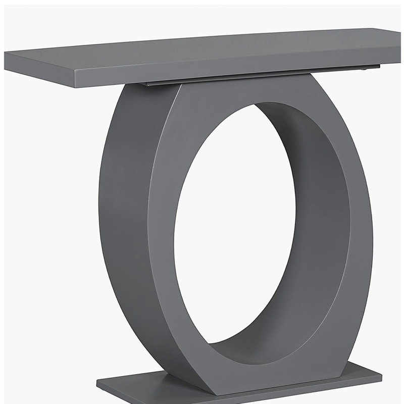 Modern 39.43" Criss-Cross Console Table, Gray