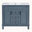 Meuble-lavabo 36 po avec lavabo supérieur, armoire de rangement moderne avec 2 portes à fermeture douce et 2 tiroirs, meuble-lavabo simple-111831878-111831876