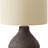 Yahya Table Lamp With Textured Brown Resin Base, Beige Linen Shade-117054216