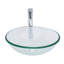 Lavabo de salle de bain vasque en verre trempé pour salle de bain avec robinet chromé et bonde escamotable (sans robinet)-119303785