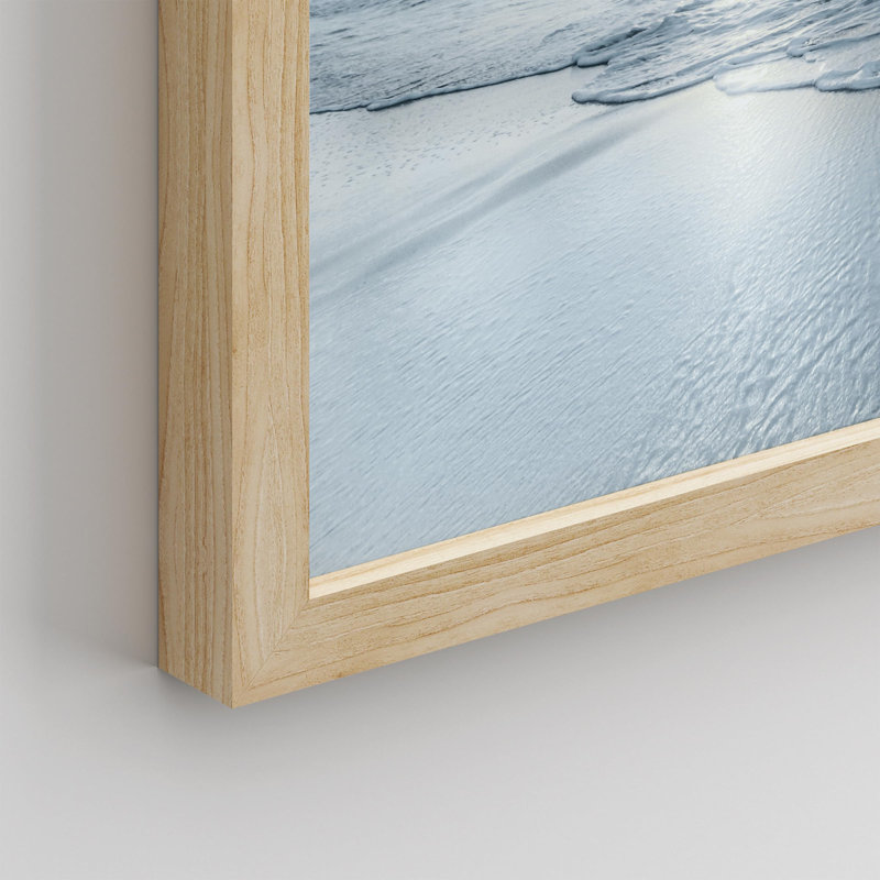 «Sunrise Duotone Blue Orange Ocean Wave Beach Shore Nautical Marine Life» sur papier, Naturel, H 8 po x l 10 po