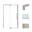 44'' - 48'' W x 76'' H Pivot Semi-Frameless Shower Door with Clear Glass-69322758