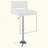 Alameda Chrome And White Adjustable Bar Stool