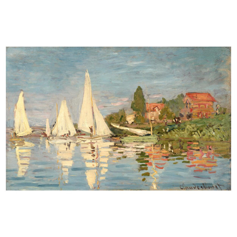 «Regatta at Argenteuil» par Claude Monet - Estampe numérique, H 32 po x l 40 po