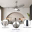 Ventilateur de plafond intelligent à 3 pales avec télécommande Aaronjames et ensemble d'éclairage inclus