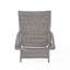 Chaise longue en osier crème