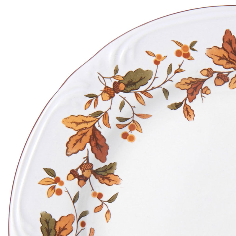 Autumn Berry Ceramic Thanksgiving Dinnerware Set, Service for 4