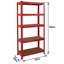 70cm W Metal Height -Adjustable Shelving Unit-51960759