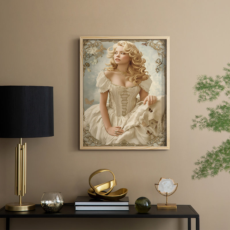 Reproduction encadrée WOMEN Series CECXLV III - bois massif, H 11 po x l 9 po