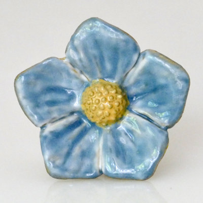 Blue Primrose Flower Knob